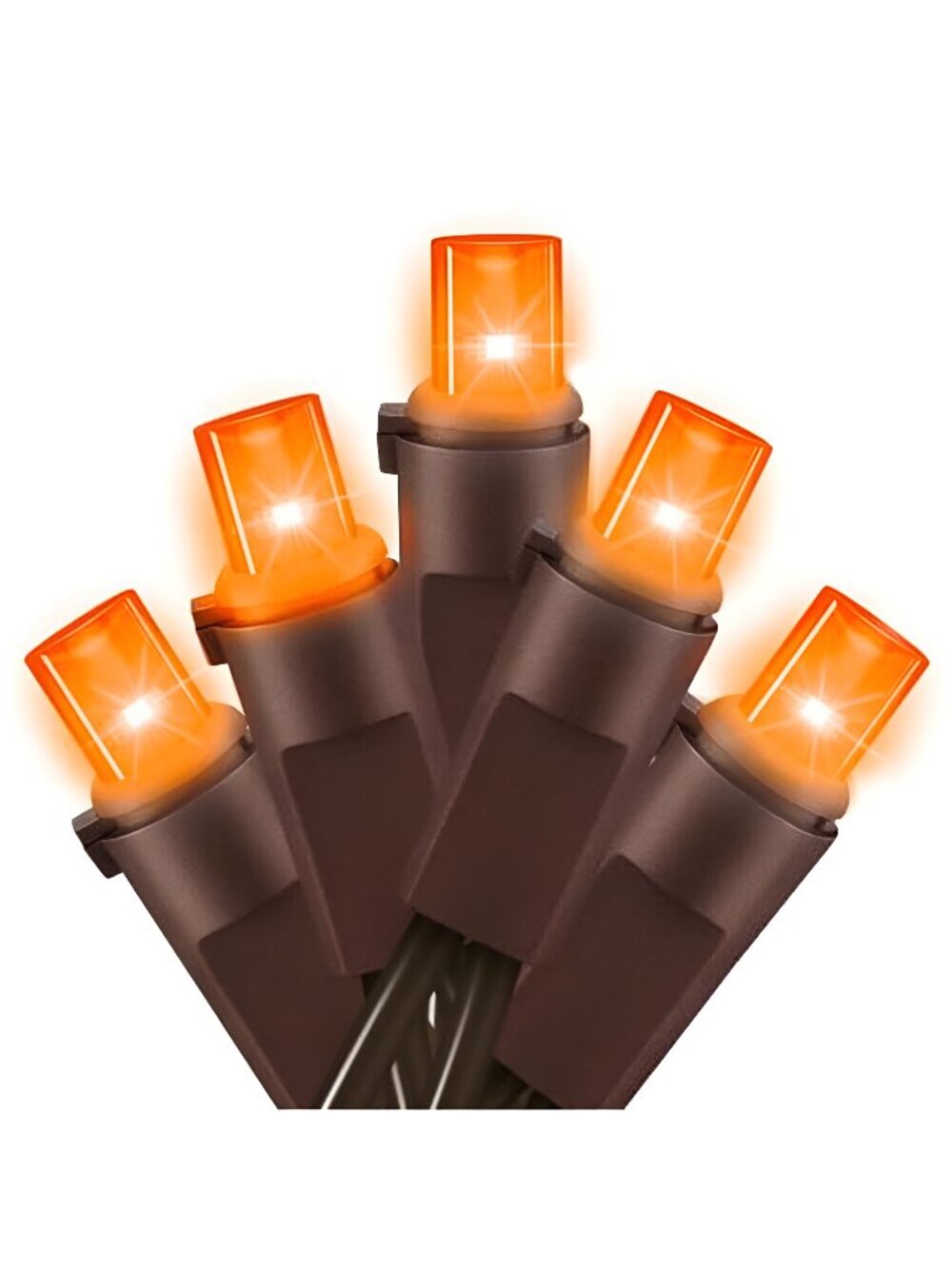 Orange Halloween Lights, 21.6FT100 LED String Lights, Waterproof & Connectable